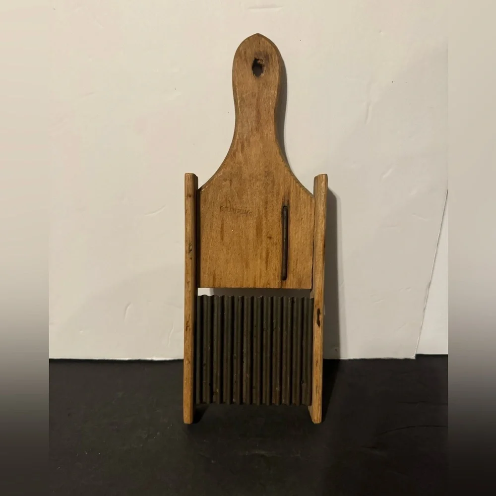 Vintage primitive vegetable slicer mandolin